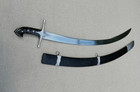 Handmade Curved Saber Sword  Steel Blade With Scabbard   Decorative Collectible