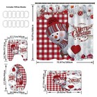 Christmas Shower Curtain Sets  4pcs Bathroom Sets With Shower Christmas-c2