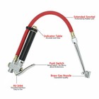 Red Dual Head Tire Inflator 120psi Air Chuck Lockable For Truck Car Truck Us
