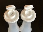 Tupperware Salt   Pepper Shakers Hourglass Set 4  Sheer   White New