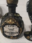Pirate And Skull Decorated Bottle And Glass Halloween Decor