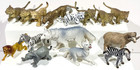 Huge Animal Wildlife Figure Lot 28 Zoo Animals Lion Zebra Eagle Rhino Wolf More