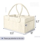 Baby Diaper Caddy Organizer Beige Portable Storage Bin For Wipes Creams Supplies