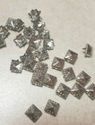 Craftbuddyus 100pcs 9mm Silver Square Pyramid Craft Studs Embellishment Bag Shoe