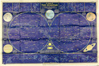     1970-8 August Heavens W  Monthly Star Charts National Geographic Map  584 