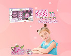 Tea Set For Little Girls  Pretend Play Party Set-floral Design Kids Tin Make
