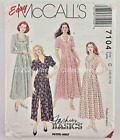 Mccalls Pattern 7104 Misses Fit Flared Front Button Dress Size 10 12 14 Uncut Ff