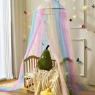 Rainbow Bed Canopy For Girlsx-large Princess Canopy Hanging Netting Bedroom Dec