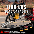 Aluminum Motorcycle Ramp With Walking Step 82  Folding Ramp 1100lbs Loading Ramp