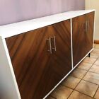 Mid-century Modern Dual Buffe Cabinet Credenza Tv Stand Accent Console Sideboard
