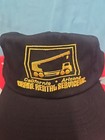 Snapback Hat  crane Rental Services  Vintage Black   Yellow National Cap Co 