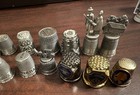 Vintage Lot 20 State   Historical Sites  Porcelain   Pewter Thimbles Collection