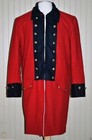 Men s British Red Coat Revolutionary War With Blue Lapels Wool Coat