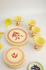 Vtg Fisher Price Chilton Pretend Play Kitchen Dish Toy Lot Plates Cups Utentils