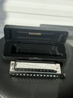 Hohner Toots Mellow Tone Chromatic Harmonica Key C Slide Silver black Case