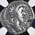 Emperor Marcus Aurelius Silver Denarius 161-180ad Ngc Genuine Ancient Roman Coin