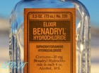 Original Antique Elixir Benadryl Hydrochloride Bottle Embossed Parke Davis Co