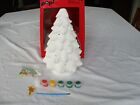 Vintage Diy Ceramic Plaster Christmas Tree Ready To Paint Kit 10   Open Box