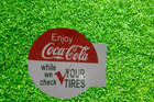 Coca Cola  Porcelain Enamel Heavy Metal Sign 19 5 X 17 Inches With Flange Double