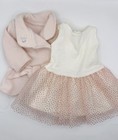 American Girl Doll Winter Sparkles Outfit Pink Tutu Dress Coat Shoes Beanie Hat