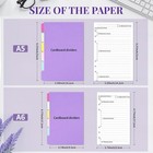 A5 Refill Paper Planner Inserts  6-hole Loose Leaf Paper  College A5  White 
