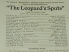 Vintage 1910s  the Leopard s Spots  Play Program  Thomas Dixon Jr  Greensboro nc