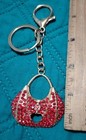  purse Hand Bag  Red Rhinestone Crystal Keychain Keyring Bling Bag Charm