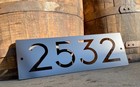 Modern Metal Address Sign Outdoor House Numbers Plaque Home Decor