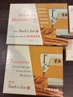 Vintage Singer Touch   Sew Accessories Lot 4 Box Set Cams Buttonholer Stitcher