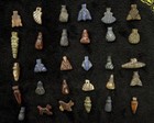 Ancient Old Lots Of  Different 30 Amuletes Representing Various Deities Beads