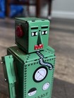 Robot Liliput Green Robot 6  Tin Tom Toy Metal Japan Reproduction Vintage