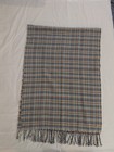 Mango Mng Multicoloured Houndstooth Plaid Scarf W  Fringe 28 w X 77  L  Fringe