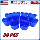30 Blue Hanging Poultry Cups Feeder   Waterer For Chicken Rabbit Gamefowl