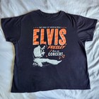 Elvis Presley Live In Concert King Of Rock   Roll Music Black Xl Graphic T-shirt