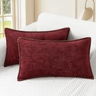  Christmas Throw Pillow Covers Decorative 12 X 20  X 12   pack Of 2  Burgundy