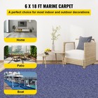 6 x18  Marine Carpet 32 Oz Outdoor Bass Boat Carpet For Patio Deep Blue