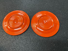 2 Vintage Fiesta Orange Radioactive Red Plates