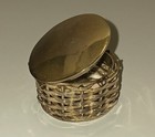 Taxco Mexico 925 Sterling Silver Basketweave Trinket   Pill Box Artist   Tm-185