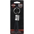 Harley-davidson Willie G Skull Vinyl Braided Black Rope Key Chain 4545