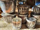 Mixed Lot Of Vintage European Cake Form Tins With Lids 
