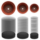 150pcs Flower Pot Hole Mesh Pad - Plastic Round Drainage Mesh Screen Cover 2 3