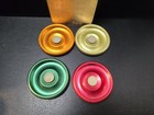 Vintage Hyde Park Guild Mcm Anodized Aluminum Coasters Set Of 4 W  Box   Care