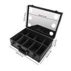 Makeup Case Cosmetic Box 42 30 15cm Makeup Bag Organizer With Mirror   Led Light