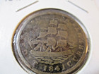1841 Hard Times Token  Webster Credit Current  Not One Cent For Tribute     As