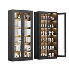 71  Display Cabinet With Tempered Glass Doors Lockable 5 Shelves Pre-drilled