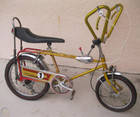 1960s Sears Screamer 1  Muscle Banana Bicycle Chainguard Decal Gold Background