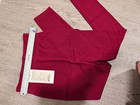 Leggings Park Women   s Red Solid Ankle Leggings Fleece Lined High Rise S-m-l