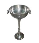 Ice Bucket Silver Standing Large Distressed Look Ice Champagne Wine Cooler