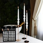 48pcs White Art Deco Taper Candle Wax Dots - Adhesive  Soft Wax For Any Candl   