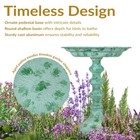 Backyard Beauty Metal Bird Bath - Green Patina - 18 In By Sunnydaze